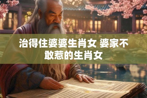 治得住婆婆生肖女 婆家不敢惹的生肖女