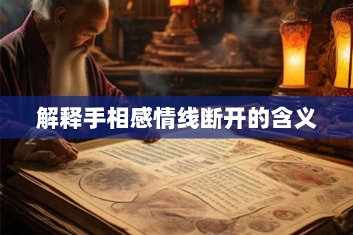 解释手相感情线断开的含义