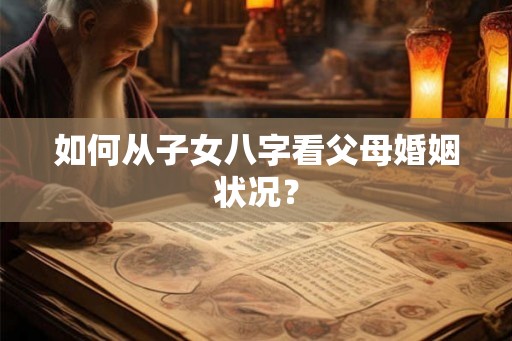 如何从子女八字看父母婚姻状况? 如何从子女八字看父母婚姻状况?