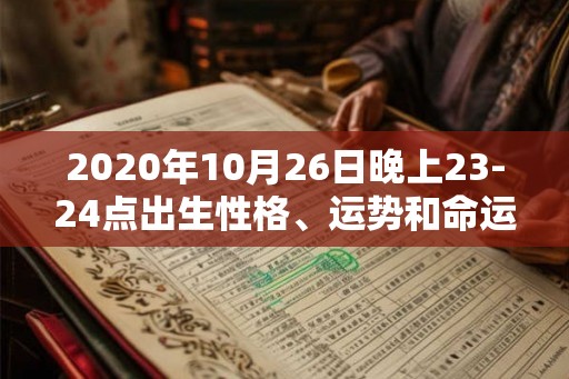 2020年10月26日晚上23-24点出生性格、运势和命运