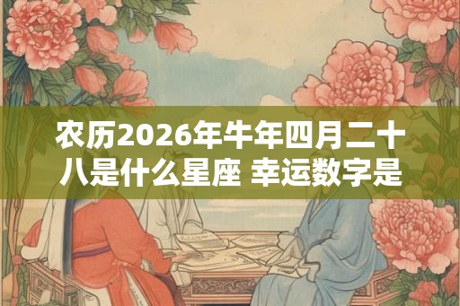 农历2026年牛年四月二十八是什么星座 幸运数字是什么