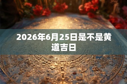 2026年6月25日是不是黄道吉日