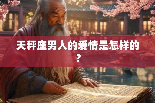 天秤座男人的爱情是怎样的？