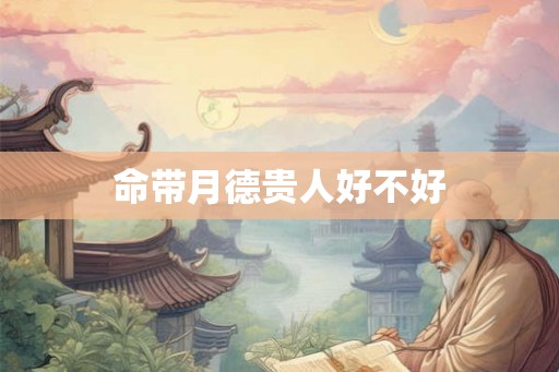 命带月德贵人好不好