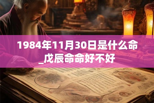 1984年11月30日是什么命_戊辰命命好不好