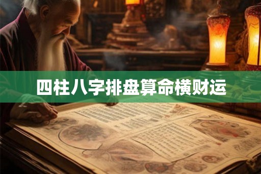 四柱八字排盘算命横财运
