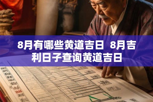 8月有哪些黄道吉日  8月吉利日子查询黄道吉日