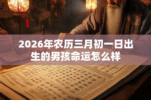 2026年农历三月初一日出生的男孩命运怎么样