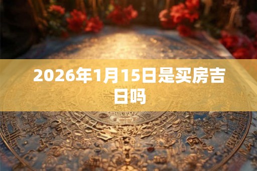 2026年1月15日是买房吉日吗