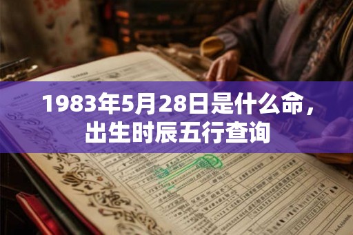 1983年5月28日是什么命,出生时辰五行查询 1983年5月28日是什么命,出生时辰五行查询