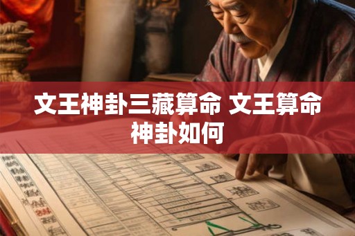 文王神卦三藏算命 文王算命神卦如何