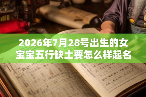2026年7月28号出生的女宝宝五行缺土要怎么样起名字
