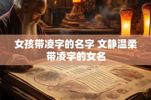 女孩带凌字的名字 文静温柔带凌字的女名