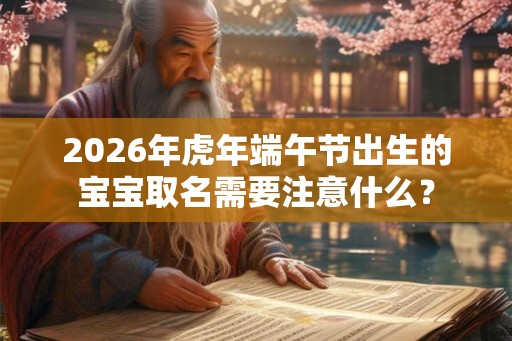 2026年虎年端午节出生的宝宝取名需要注意什么？