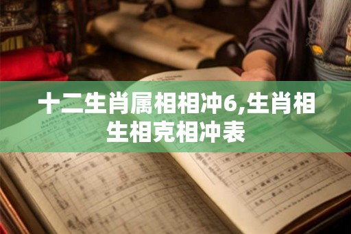 十二生肖属相相冲6,生肖相生相克相冲表 十二生肖属相相冲6,生肖相生相克相冲表