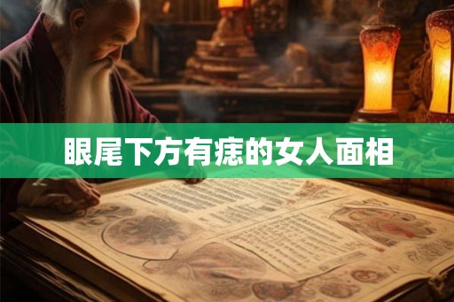 眼尾下方有痣的女人面相