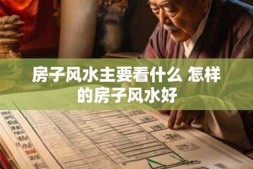 房子风水主要看什么 怎样的房子风水好