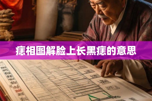 痣相图解脸上长黑痣的意思 痣相图解脸上长黑痣的意思