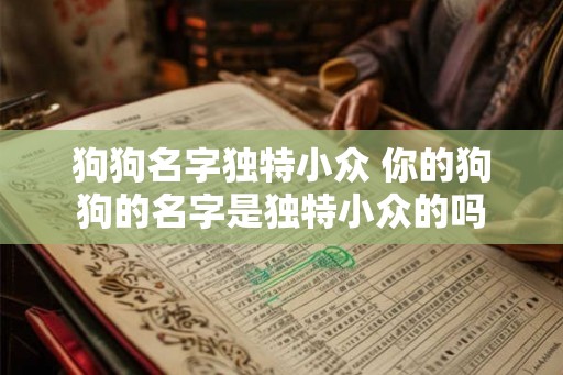 狗狗名字独特小众 你的狗狗的名字是独特小众的吗
