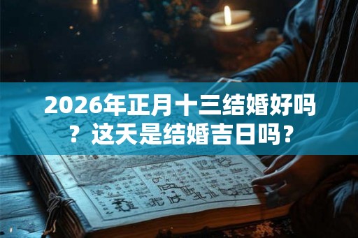 2026年正月十三结婚好吗?这天是结婚吉日吗? 2026年正月十三结婚好吗?这天是结婚吉日吗?
