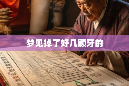 梦见掉了好几颗牙的 梦见掉了好几颗牙的