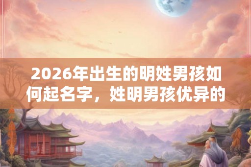2026年出生的明姓男孩如何起名字，姓明男孩优异的名字