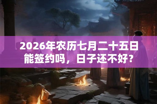 2026年农历七月二十五日能签约吗，日子还不好？