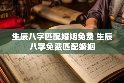 生辰八字匹配婚姻免费 生辰八字免费匹配婚姻