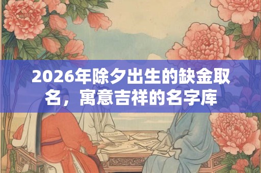 2026年除夕出生的缺金取名，寓意吉祥的名字库