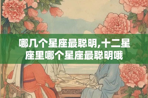 哪几个星座最聪明,十二星座里哪个星座最聪明哦 哪几个星座最聪明,十二星座里哪个星座最聪明哦