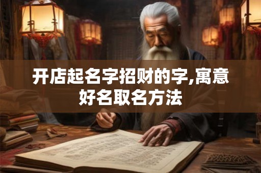 开店起名字招财的字,寓意好名取名方法