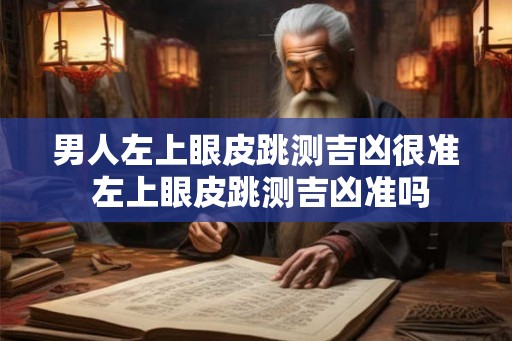 男人左上眼皮跳测吉凶很准 左上眼皮跳测吉凶准吗