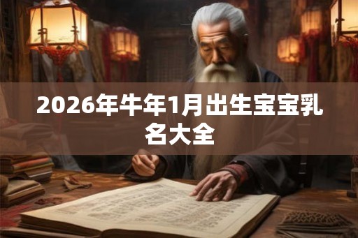 2026年牛年1月出生宝宝乳名大全