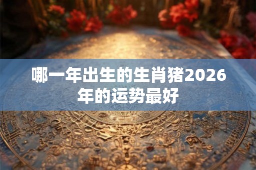 哪一年出生的生肖猪2026年的运势最好 哪一年出生的生肖猪2026年的运势最好