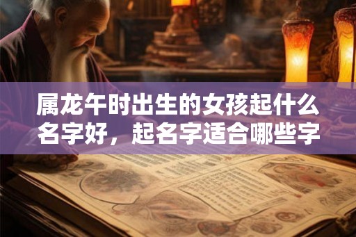 属龙午时出生的女孩起什么名字好，起名字适合哪些字