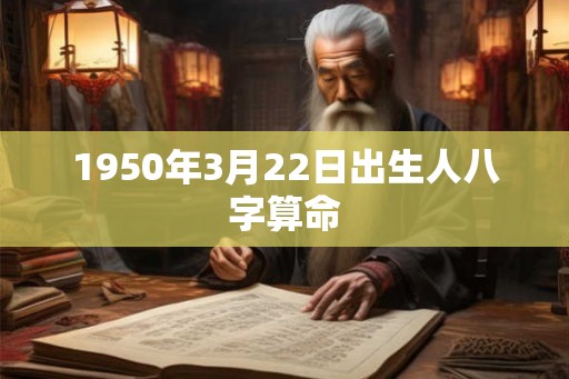 1950年3月22日出生人八字算命