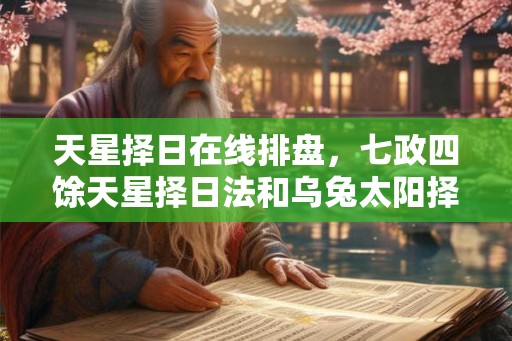 天星择日在线排盘，七政四馀天星择日法和乌兔太阳择日法有什么区别？