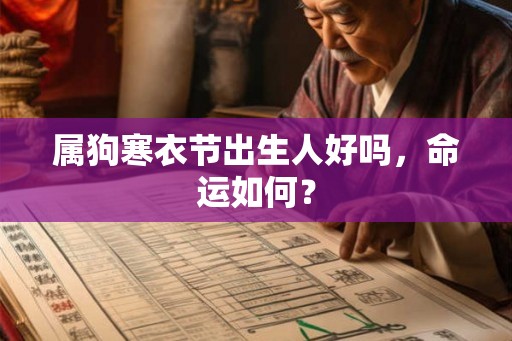 属狗寒衣节出生人好吗，命运如何？