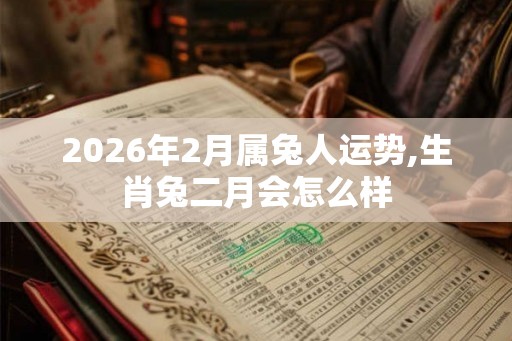 2026年2月属兔人运势,生肖兔二月会怎么样 2026年2月属兔人运势,生肖兔二月会怎么样