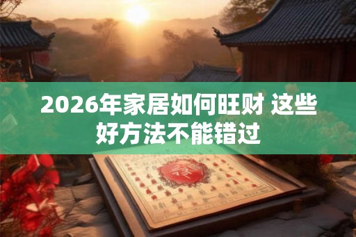 2026年家居如何旺财 这些好方法不能错过