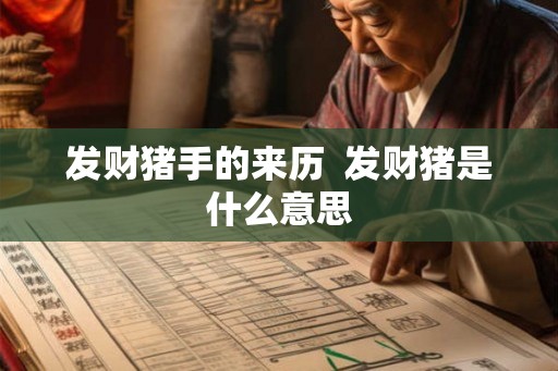 发财猪手的来历 发财猪是什么意思 发财猪手的来历 发财猪是什么意思