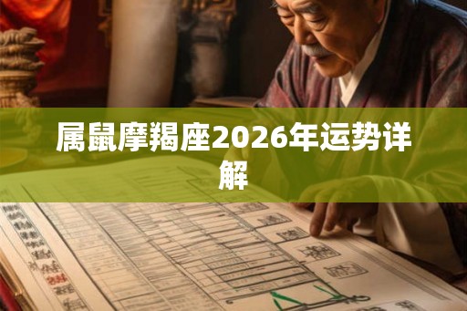 属鼠摩羯座2026年运势详解 属鼠摩羯座2026年运势详解