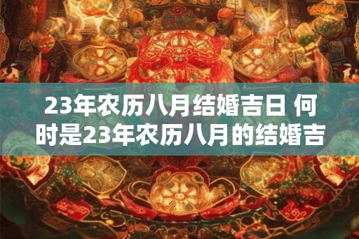 23年农历八月结婚吉日 何时是23年农历八月的结婚吉日 23年农历八月结婚吉日 何时是23年农历八月的结婚吉日