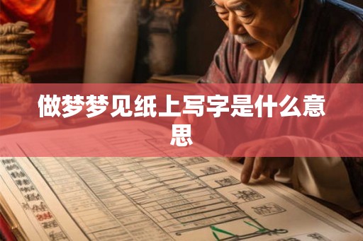 做梦梦见纸上写字是什么意思