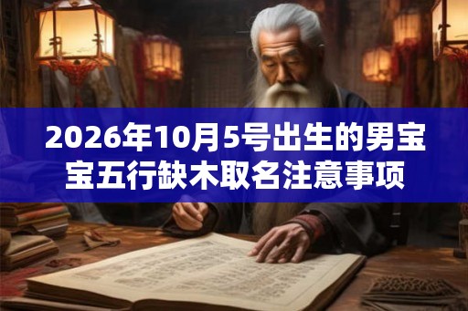 2026年10月5号出生的男宝宝五行缺木取名注意事项