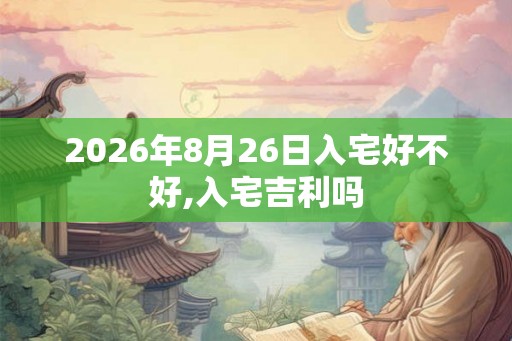 2026年8月26日入宅好不好,入宅吉利吗