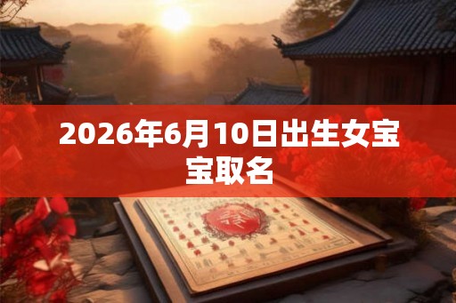 2026年6月10日出生女宝宝取名