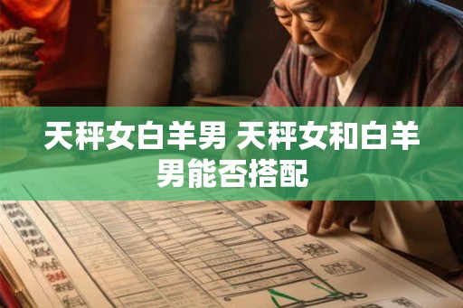天秤女白羊男 天秤女和白羊男能否搭配
