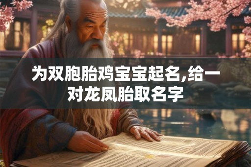 为双胞胎鸡宝宝起名,给一对龙凤胎取名字