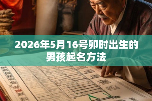 2026年5月16号卯时出生的男孩起名方法